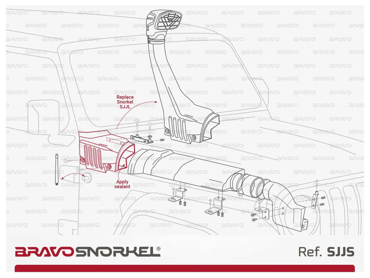 BRAVO SNORKEL JEEP WRANGLER JL / JT (2017 - ) Extra Ref. SJJS