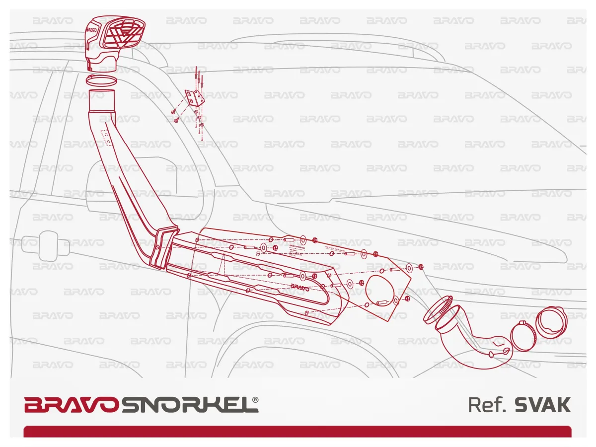 BRAVO SNORKEL VOLKSWAGEN AMAROK (2023 - On.) REF. SVAK