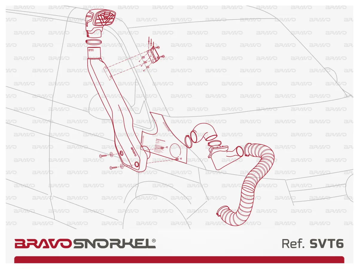 BRAVO SNORKEL VOLKSWAGEN T5 (2003 - 2015) REF. SVT6