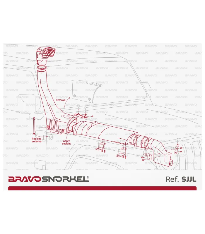 BRAVO SNORKEL JEEP WRANGLER JL / JT (2017 - ) REF. SJJL