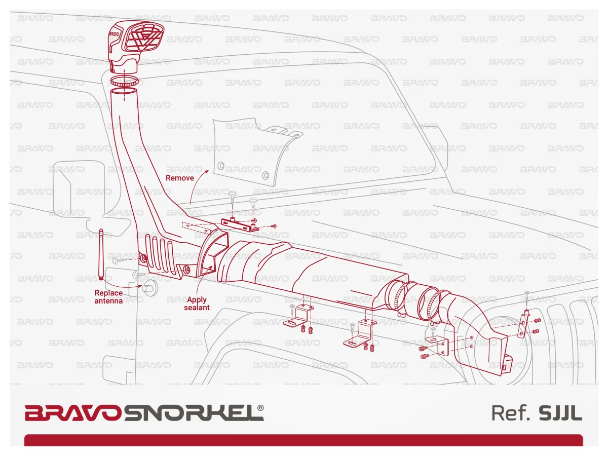 BRAVO SNORKEL JEEP WRANGLER JL / JT (2017 - ) REF. SJJL