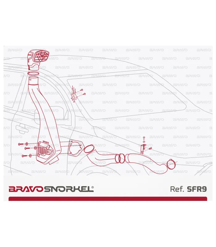 BRAVO SNORKEL FORD RANGER PX (2011 - 2022) REF. SFR9
