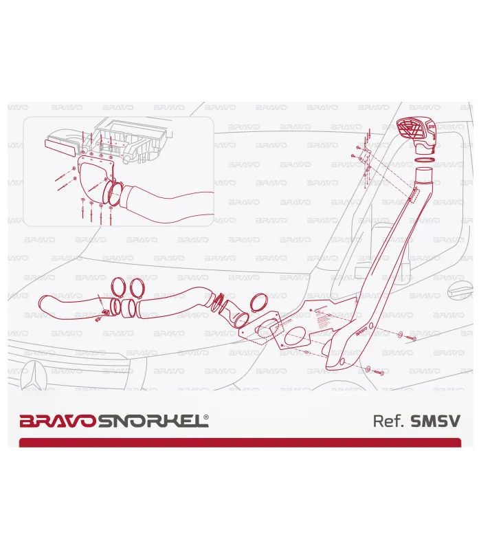 BRAVO SNORKEL MERCEDES SPRINTER W907 / 910 (2018 - ) Ref. SMSV