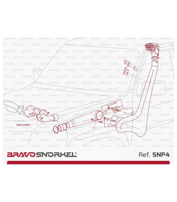 BRAVO SNORKEL NISSAN PATROL Y61 (2005 - ) REF. SNP4